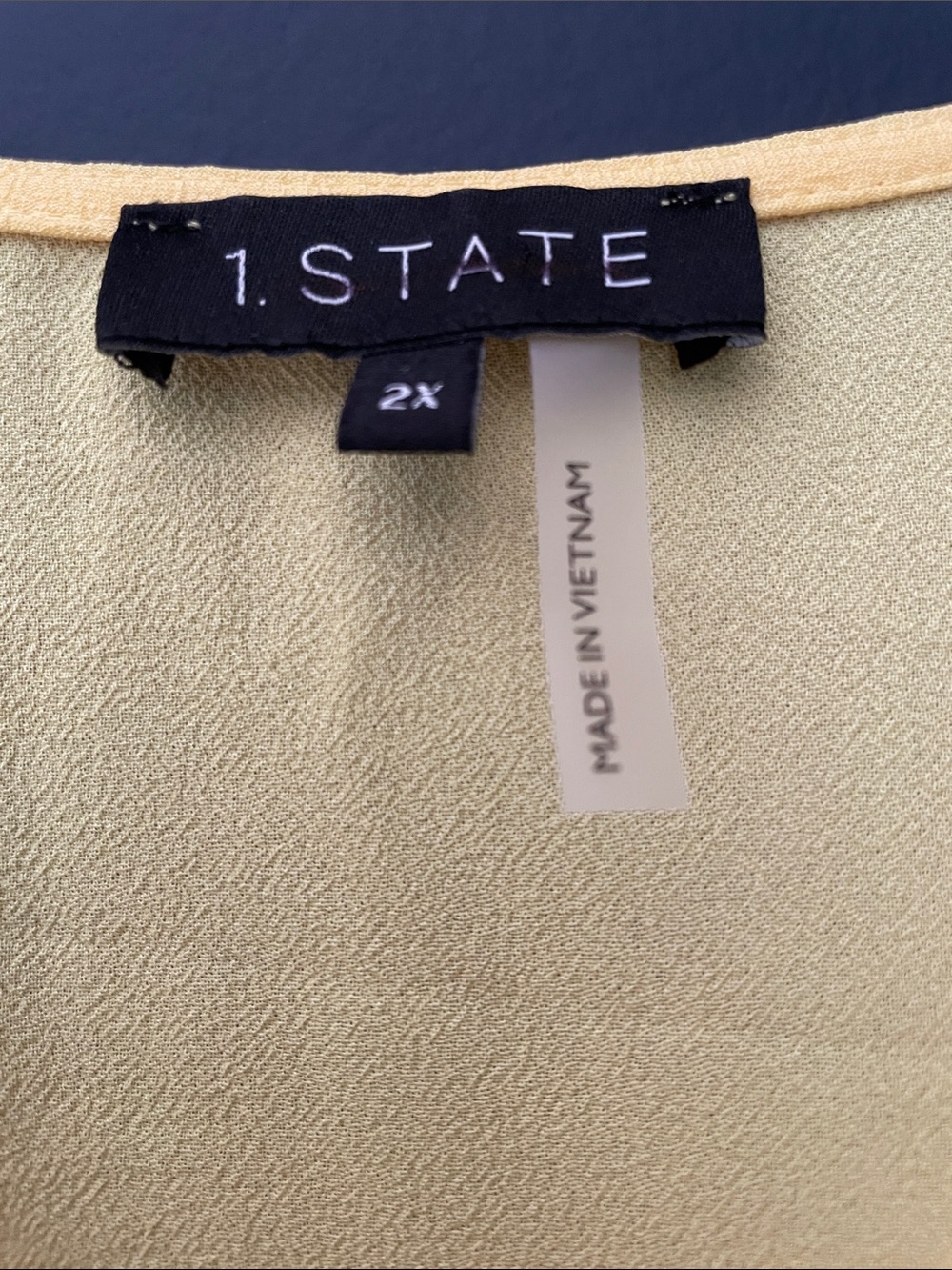 1. State Pale Yellow Ruffle Button-Front Blouse - Picture 2 of 5